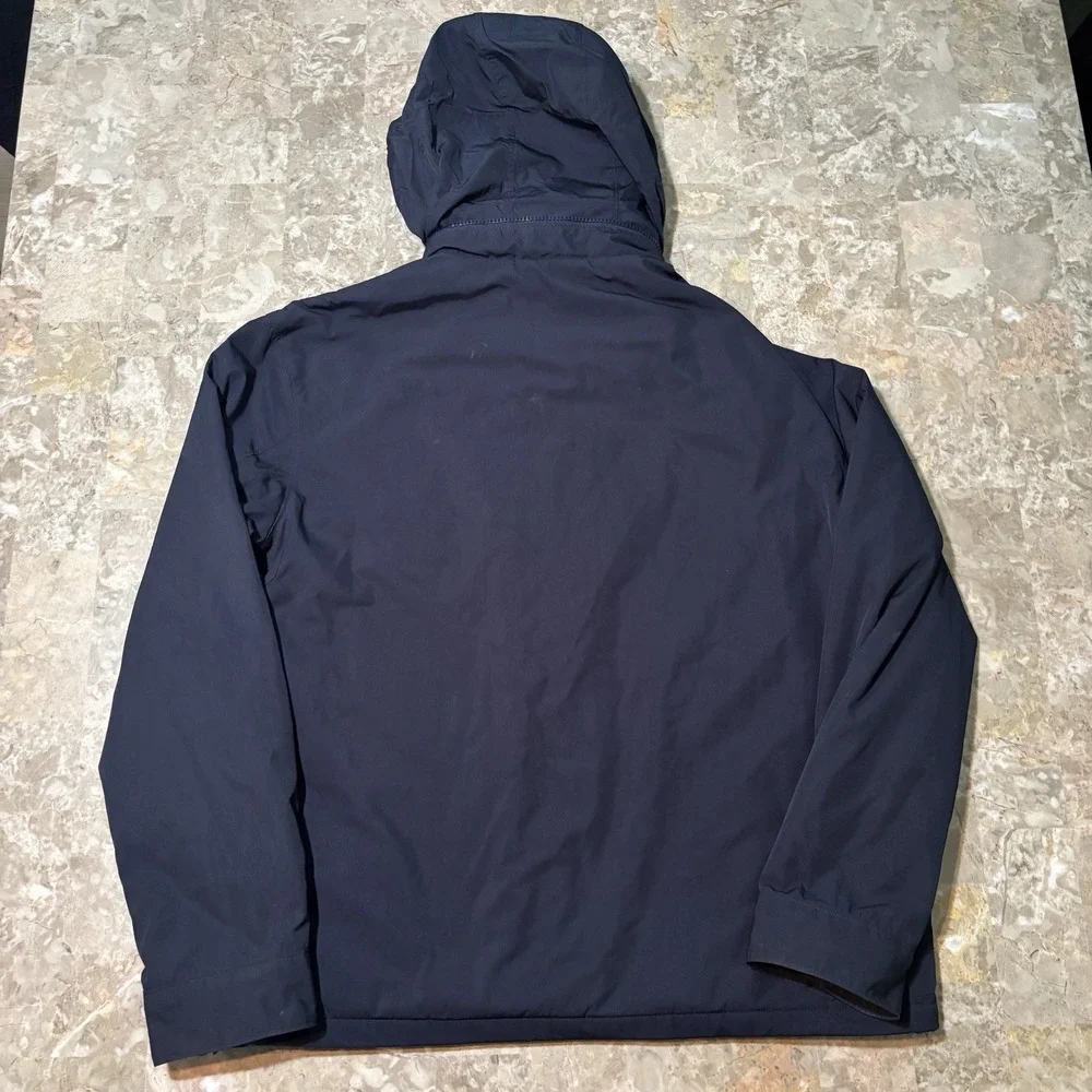 Polo Ralph Lauren Jacket Mens Large Blue Packable Hood Fleece Lined Full Zip